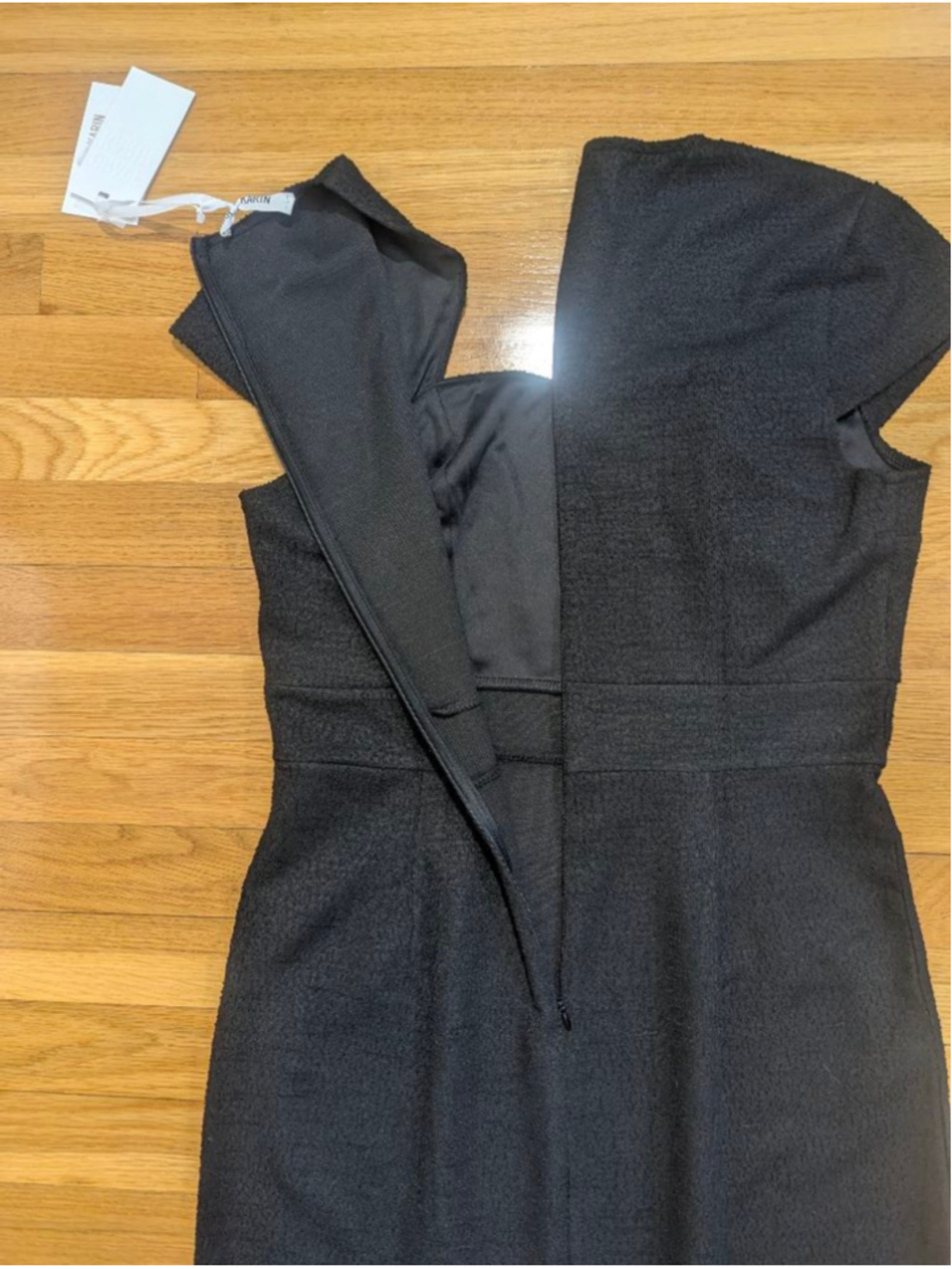 Grace Karin NWT Black Square Neck Retro Sheath Dress Large - Picture 7 of 13